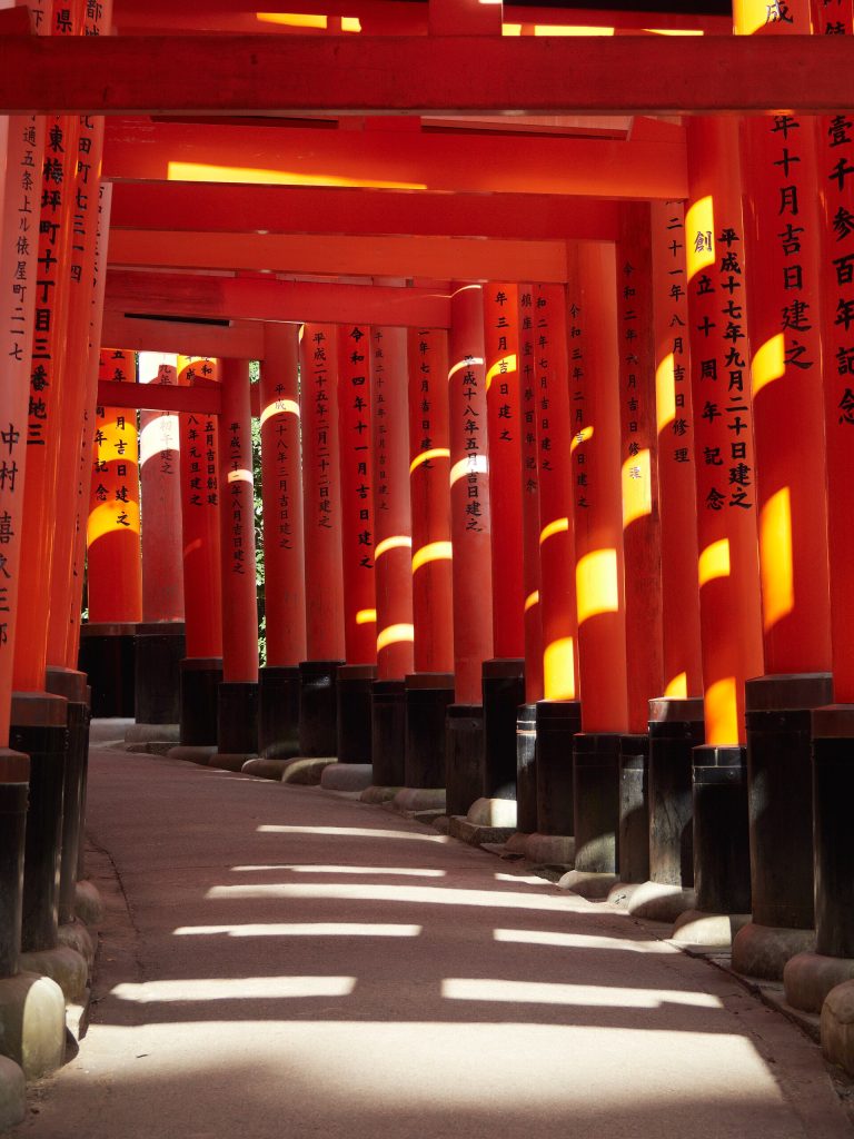 Le tunnel de torii de Fushimi Inari à Kyoto