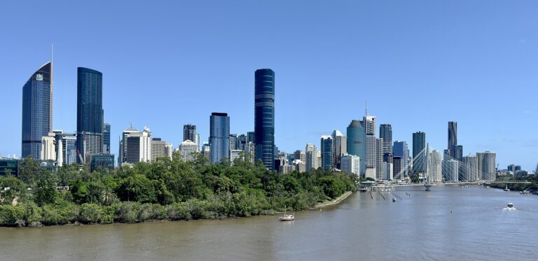 Vue de Brisbane et de sa riviere