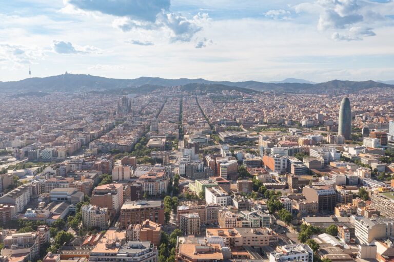 Vue aérienne de la Sagrada Família à Barcelone